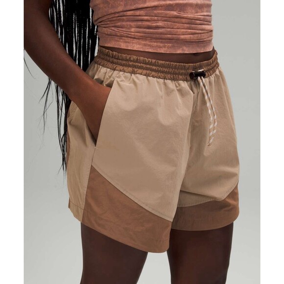 lululemon athletica Pants - Lululemon Evergreen Short Cacao Almond Butter Size 10 W7BNUS Glyde Tan Brown